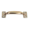 Door Pull, Steel, 4 In L, Matte, Unthr. Through Holes