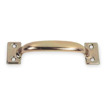 Door Pull, Steel, 4 In L, Matte, Unthr. Through Holes