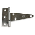 Tee Hinge, Steel, 1 1/4 in Leaf W x 3 1/2 in Leaf H, Stainless steel