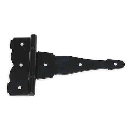 Tee Hinge, Steel, 1 9/32 in Leaf W x 5 1/2 in Leaf H, Black Enamel