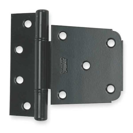 Tee Hinge, Steel, 1 11/16 in Leaf W x 4 1/4 in Leaf H, Black Enamel