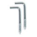 Square Hook, Zinc, Length 1 3/16 In, PK20