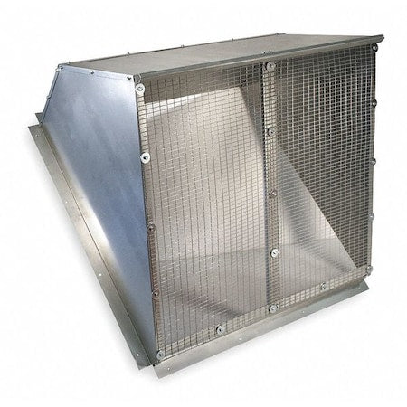 Weatherhood, 12In Bld, Galv Steel, 16 1/8In