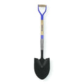 Round Point Shovel, 14 ga Not Applicable Blade, Steel Blade, Standard Step, 30 in L Natural
