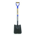 Square Point Shovel, 14 ga Not Applicable Blade, Steel Blade, Standard Step, 30 in L Natural