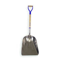 No. 12 14 ga Grain Scoop, Aluminum Blade, 29-1/2 in L Natural Wood Handle