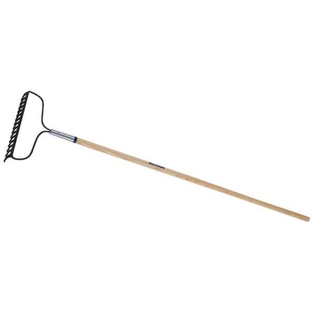 16-1/4 in Steel Not Applicable Bow Rake, 16 Tines, 60 in L Wood Handle