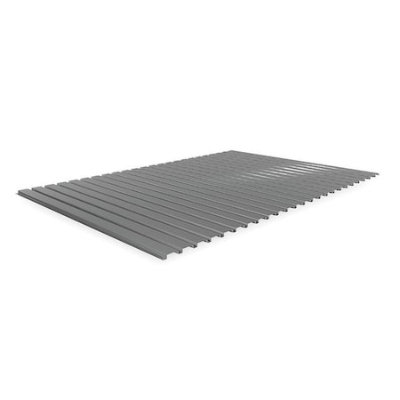 Decking, Steel, 72 in W, 48 in D, Industrial Gray, Powder Coated Finish, Gauge: 22