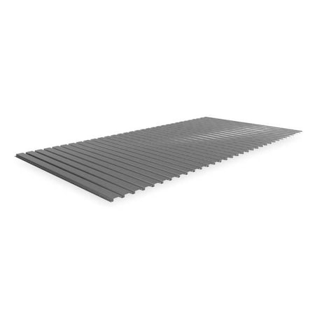 Decking, Steel, 96 in W, 48 in D, Industrial Gray, Powder Coated Finish, Gauge: 22
