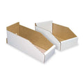 White Corrugated Shelf Bin, 11"L x 4-1/4" (48), 8-1/4" (8)W x 4-3/4"H