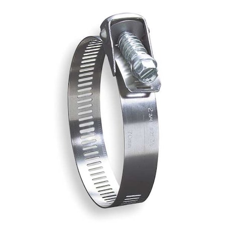 Hose Clamp, 2 to 5 In, SAE 72, SS, PK10
