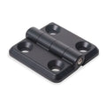 Door and Butt Hinge, Zinc, Full Surface Mounting, 1 1/2 in Leaf W x 1 1/2 in Leaf H, Black Enamel