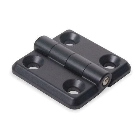 Door and Butt Hinge, Zinc, Full Surface Mounting, 2 in Leaf W x 2 in Leaf H, Black Powder Coat