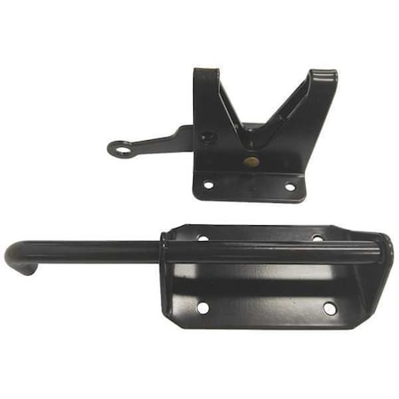 Self-Latching Gate Latch, 2.81 In W, Black