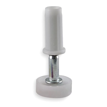 Pivot Wheel, Nylon, White, L 7/8 In