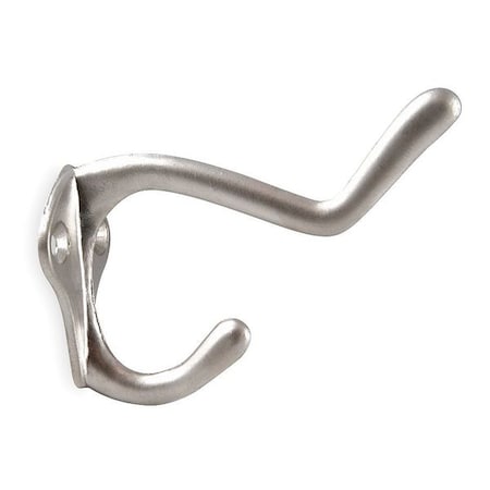 Coat Hook, 2 Hook Ends, Nickel