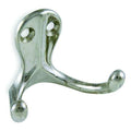 Coat Hook, 2 Hook Ends, Nickel