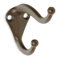 Coat and Hat Hook, Bronze, L 2 3/4 In