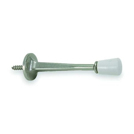 Rigid Door Stop, Zinc, Base Dia.: 1 in