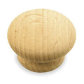 Cabinet Knob, Beech Wood, Wood, Proj. 15/16", PK.5