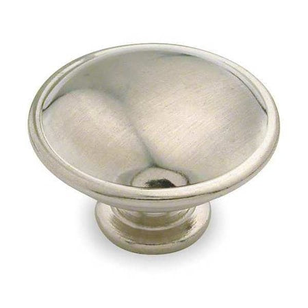 Cabinet Knob, Zinc, Satin Nickel, Proj. 7/8", PK.5