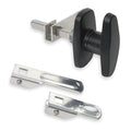 Cam Latch, Nonlocking, Black Powder Coated, Catch/Latch Material: Zinc