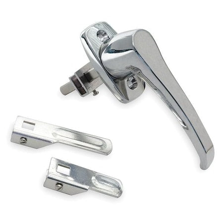 Cam Latch, Nonlocking, Chrome, L Handle