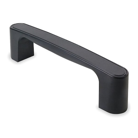 Grab Handle, Plastic, Black, L 8, Powder Coated, Threaded Holes