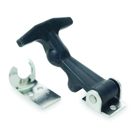 Draw Latch, Nonlocking, Black Rubber