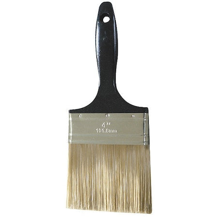 4" Flat Sash Soft, Polyester Bristle, Paint Brush, Plastic Handle