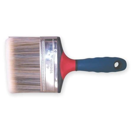 4" Flat Sash Firm, Synthetic Bristle, Paint Brush, Rubber Handle