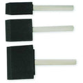 (1) Each 1" , 2" , and 3" Flat Sash Soft, Foam Bristle, Paint Brush Set, Unfinished Wood Handle