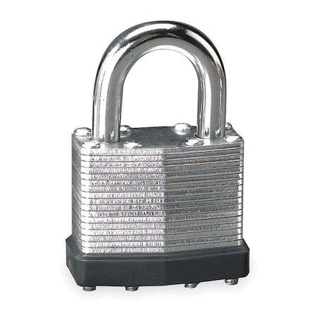 Padlock, Keyed Alike, Standard Shackle, Rectangular Steel Body, Steel Shackle, 3/4 in W