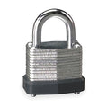 Padlock, Keyed Alike, Standard Shackle, Rectangular Steel Body, Steel Shackle, 9/16 in W