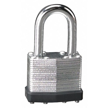 Padlock, Keyed Alike, Long Shackle, Rectangular Steel Body, Steel Shackle, 3/4 in W