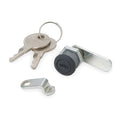 Pin Tumbler Keyed Cam Lock, Black Powder coated, 19/64 in For Door Thickness, 2 Number of Keys