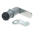Disc Tumbler Keyed Cam Lock, Black Powder coated, 1 17/32 in For Door Thickness, 2 Number of Keys
