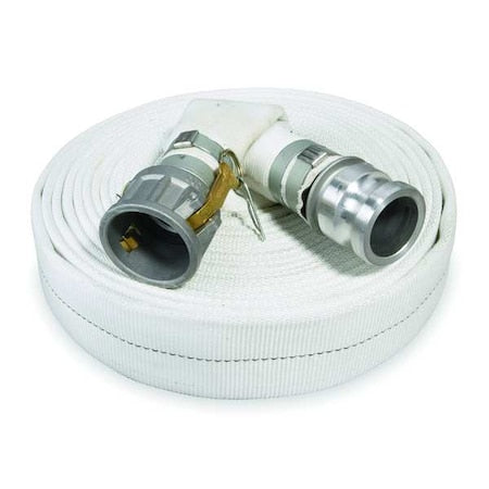 3" ID x 50 ft Rubber Water Discharge Hose 125 PSI WT