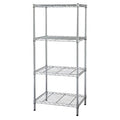 Wire Shelving Unit, 18"D x 48"W x 74"H, 4 Shelves, Chrome