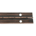 Piano Hinge, Steel, Full Surface Mounting, 1 1/2 in Leaf W x 72 in Leaf H, Antique Bronze