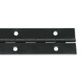 Piano Hinge, Steel, Full Surface Mounting, 1 in Leaf W x 48 in Leaf H, Black Enamel