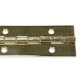 Piano Hinge, Brass, Full Surface Mounting, 3/4 in Leaf W x 72 in Leaf H, Bright Brass