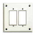 Double Ground Fault Interrupter Wall Plates and Covers, Number of Gangs: 2 Textured Finish, White