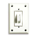 Single Switch Wall Plates and Covers, Number of Gangs: 1 Polycarbonate and Nylon Blend, White