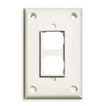 Duplex Wall Plates and Covers, Number of Gangs: 1 Polycarbonate and Nylon Blend, Textured Finish