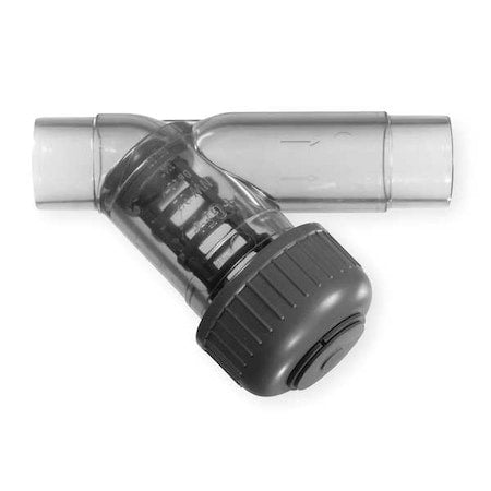 Y Strainer, 2"" Pipe, Spigot, PVC, 150 psi at 68 Degrees F