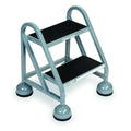 22 in H Steel Rolling Step, 2 Steps, 450 lb Load Capacity