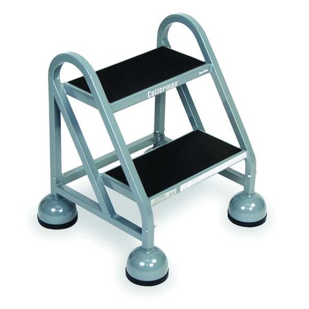 22 in H Steel Rolling Step, 2 Steps, 450 lb Load Capacity