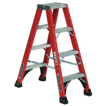 4 ft Fiberglass Twin Stepladder, 375 lb Capacity