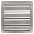 16 in 19"H-W 5.75"L Alu Wall Backdraft Dampr, 16-1/2 in x 16-1/2 in, Aluminum